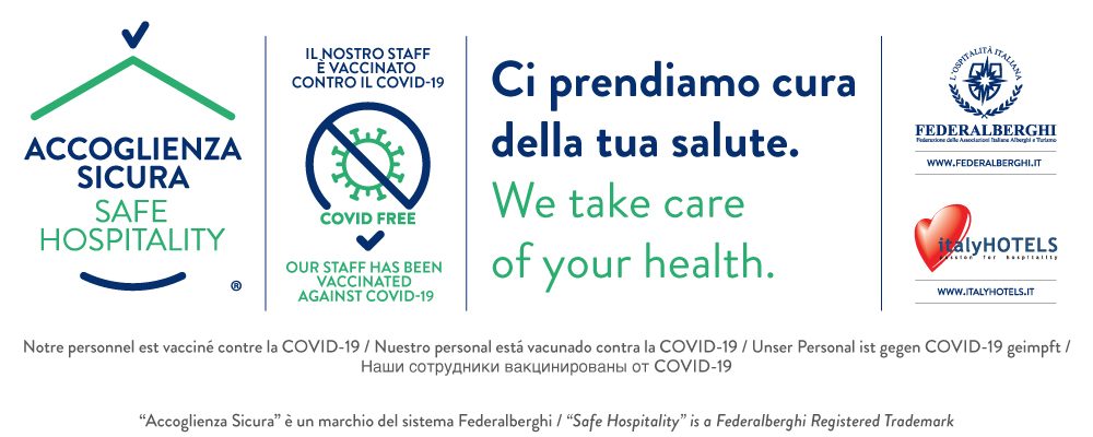 accoglienza sicura - il nostro staff è vaccinato - firma web